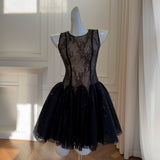 Spring New Solid Color Round Neck Waist Canopy Dress Sexy Design Dress Dress 69606