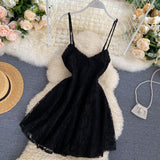Sexy Spaghetti Straps Lace Short Dress Women Holiday Dress HZ1022