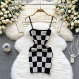 Sexy Straps Tight Dress Summer Women Holiday Knit Slip Dress HZ1022