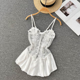 Sexy Spaghetti Straps Summer Short Lace Dress Women Holiday Dress HZ1022