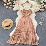 Sexy Spaghetti Straps Summer Beach Dress Women Holiday Dress HZ1022
