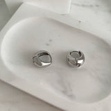 18K Gold plated Hoop Earring,Basic Statement Earrings,Thick Huggies,Gift Earrings HZ1022