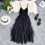 A line spaghetti straps blush pink summer dress women's dress HZ1022