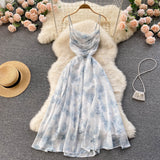 Sexy A line spaghetti straps summer dress women's dress HZ1022