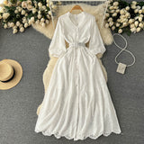 A line v neckline lace dress women's dress HZ1022