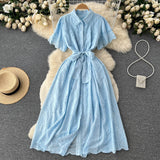 A line lace dress women's dress HZ1022