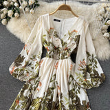 simple long sleeves summer women's dress HZ1022