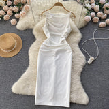 Sexy Silk Satin Dress Summer Women Holiday Dress HZ1022