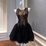 Spring New Solid Color Round Neck Waist Canopy Dress Sexy Design Dress Dress 69606