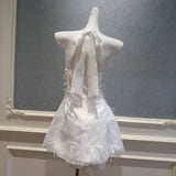Fashion Niche Design Sense 2026 Summer New Pure White Bow French Dress Temperament 69633