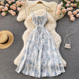 Sexy A line spaghetti straps summer dress women's dress HZ1022