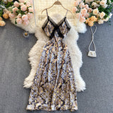 Cute A line Sleeveless Straps Backless Summer Black Holiday Dress HZ1022