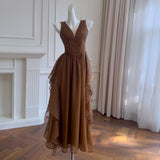 Qtevry Temperament Showy Dress Elegant Summer New Holiday Gentle Dress French Sleeveless Waist-Long Woman 69282