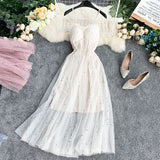 Cute A line Sleeveless Sequin Tulle Dress Beach Summer Holiday Dress HZ1022