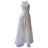 Qtevry Pavilion Lila 2025 Summer New Rice White Sleeveless Waistless Temperament Long Dress Dress Dress Woman 69074