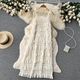 Cute A line Sleeveless Ruffles Dress Beach Summer Holiday Dress HZ1022