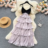Sexy Spaghetti Straps Ruffles Dress Summer Women Holiday Dress HZ1022