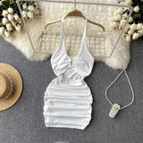 Sexy Sheath Sleeveless Black Short Summer Holiday Dress HZ1022