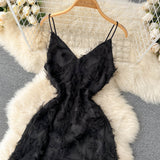 Cute A line Sleeveless Tassel Dress Beach Summer Holiday Dress HZ1022
