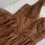 Qtevry Temperament Showy Dress Elegant Summer New Holiday Gentle Dress French Sleeveless Waist-Long Woman 69282