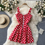 Cute Spaghetti Straps Floral Dress Women Dress HZ1022