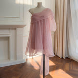 French Temperament Sling Tset-Soon Dress Three-Dimensional Embroidered Squint Fairy Tau Ceremony Ponbo Skirt 69541