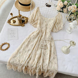 Cute lace dress women's dress HZ1022