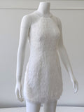 Qtevry Hanging Neck Fuffless Sleeve Vest Bag Hip Dress Pure Desire To Repair Soft Plush Small Dress 68259