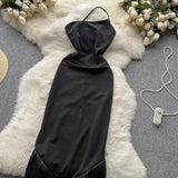 Sexy Irregular Design One Shoulder Strap Halter Neck Sexy Tight Dress With Tassel HZ1022
