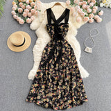 Cute Floral Summer Beach Women Dress HZ1022