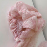 French Retro Court Style Collar Bubble Sleeve Princess Dress Light Folded Lace Sling Skirt Two-Piece Set 69557