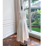 Qtevry Price] Lila White Temperament Hanging Neck Sleeveless High-Rise Thin Temperament Dress Dress 67430
