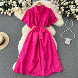 A line lace dress women's dress HZ1022