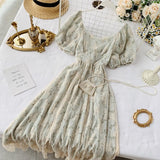 Cute lace dress women's dress HZ1022