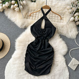 Sexy Sheath Sleeveless Black Short Summer Holiday Dress HZ1022