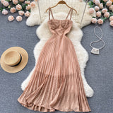 Sexy Spaghetti Straps Summer Beach Dress Women Holiday Dress HZ1022