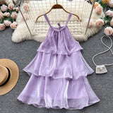 Sweet Halter Summer Dress Women Holiday Dress HZ1022