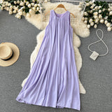 Simple Scoop Summer Beach Dress Women Holiday Dress HZ1022