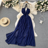 Sexy Spaghetti Straps Backless Summer Beach Dress Hot Women Dress HZ1022