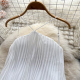 Sexy Halter Ruffles Dress Summer Women Holiday Dress HZ1022