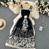 Sexy spaghetti straps summer black dress women's dress HZ1022