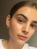 18K Gold plated Hoop Earring,Basic Statement Earrings,Thick Huggies,Gift Earrings HZ1022