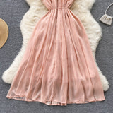 Sexy Spaghetti Straps Summer Blush Pink Dress Women Holiday Dress HZ1022