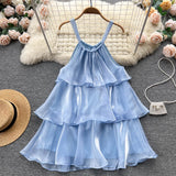 Sweet Halter Summer Dress Women Holiday Dress HZ1022