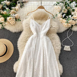 Sexy Spaghetti Straps Hot Lace Backless Dress Women Holiday Dress HZ1022