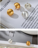 Classic Thick Gold Chubby Huggie Hoop Earrings, Gold Filled Hoop Earring, Basic Statement Earrings Silver Needle Metal Matte Earring HZ1022