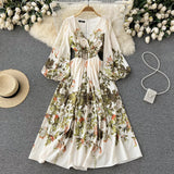 simple long sleeves summer women's dress HZ1022