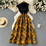 simple sleeves summer women's dress HZ1022