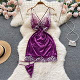 Sexy Backless Lace Dress Summer Women Holiday Dress HZ1022