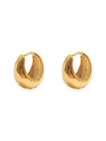 18K Gold plated Hoop Earring,Basic Statement Earrings,Thick Huggies,Gift Earrings HZ1022